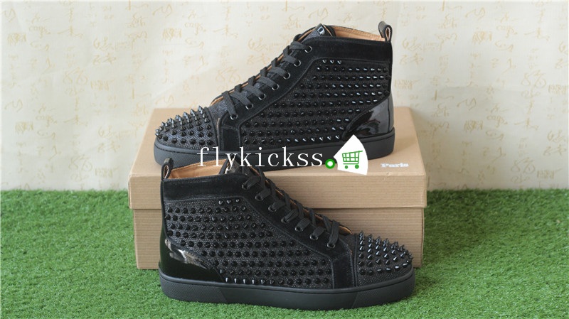 Christian Louboutin Flat Spikes Sneaker High Top